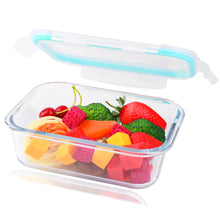Load image into Gallery viewer, Wuadua 1040ML Blue Glass Meal Prep Containers Reusable,Food Containers with Lids