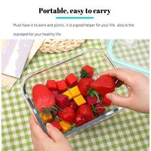 Load image into Gallery viewer, Wuadua 1040ML Blue Glass Meal Prep Containers Reusable,Food Containers with Lids