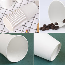 Load image into Gallery viewer, 12 Oz Wuadua Disposable 100 Pack White Paper Hot Cup