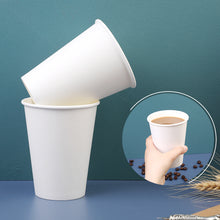 Load image into Gallery viewer, White 12 Oz Wuadua Paper Cups 150 Pack Disposable Paper Coffee Cups