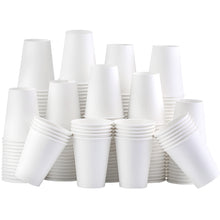 Load image into Gallery viewer, Wuadua 12 Oz Disposable Paper Cups 200 Pack White Paper Hot Cup