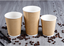 Load image into Gallery viewer, 16 OZ Wuadua Ripple Wall Paper Cup Professional Customized