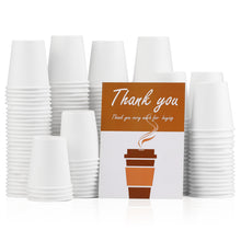 Load image into Gallery viewer, 200 Pack Wuadua 3 Oz Disposable White Paper Cups