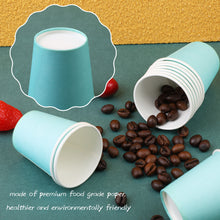 Load image into Gallery viewer, Wuadua 100 Pack Disposable 3 Oz Sky Blue Paper Cups
