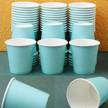 Load image into Gallery viewer, Wuadua 100 Pack Disposable 3 Oz Sky Blue Paper Cups
