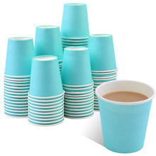 Load image into Gallery viewer, Wuadua 100 Pack Disposable 3 Oz Sky Blue Paper Cups