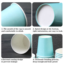 Load image into Gallery viewer, Wuadua 100 Pack Disposable 3 Oz Sky Blue Paper Cups
