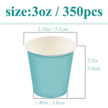 Load image into Gallery viewer, Wuadua 350 Pack Tiffany Blue Disposable Cups 3 Oz Paper Cups
