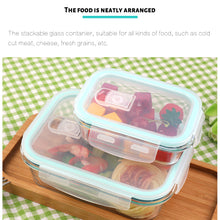 Load image into Gallery viewer, 410 ml + 1040 ml Glass Meal Prep Containers Reusable,Food Containers with Lids