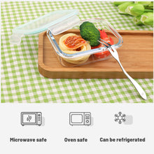 Load image into Gallery viewer, 410ML Blue Glass Meal Prep Containers Reusable, Food Containers with Lids