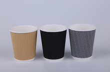 Load image into Gallery viewer, 12 OZ Wuadua Ripple Wall Paper Cup Professional Customized