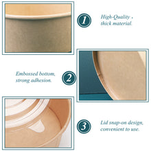 Load image into Gallery viewer, Wuadua 750ML 50 Pack Kraft Salad Bowls with Lids Disposable Soup Cups