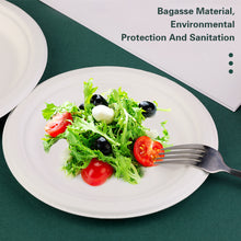Load image into Gallery viewer, wuadua 7Inch/9Inch (50+50pcs) Disposable Sugarcane Paper Plates
