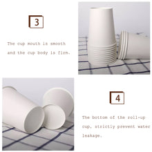 Load image into Gallery viewer, Wuadua 8 Oz Disposable 100 Pack White Paper Hot Cup