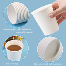 Load image into Gallery viewer, 8 Oz Disposable 300 Pack White Paper Hot Cup
