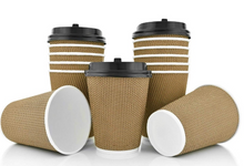 Load image into Gallery viewer, 12 OZ Wuadua Ripple Wall Paper Cup Professional Customized