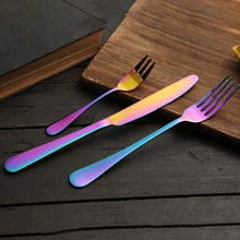 Load image into Gallery viewer, 24Pcs Stainless Steel Flatware Set Colorful