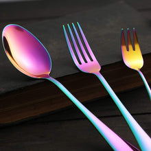 Load image into Gallery viewer, 24Pcs Stainless Steel Flatware Set Colorful