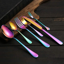 Load image into Gallery viewer, 24Pcs Stainless Steel Flatware Set Colorful