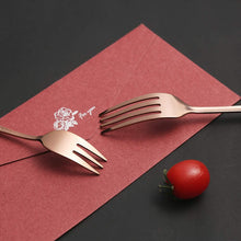 Load image into Gallery viewer, 24Pcs Stainless Steel Flatware Set Color Rose Gold