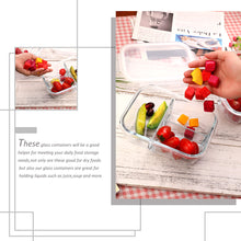 Load image into Gallery viewer, wuadua 1040ML Glass Containers with Lids Airtight Lunch Containers (2 Pack)
