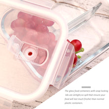Load image into Gallery viewer, wuadua 1040ML Glass Containers with Lids Airtight Lunch Containers (2 Pack)