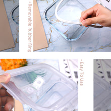 Load image into Gallery viewer, wuadua 1040ML Glass Containers with Lids Airtight Lunch Containers, Glass Meal Prep Containers