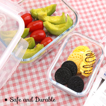 Load image into Gallery viewer, wuadua 2 Pack (410ML+1040ML) Glass Containers with Lids Airtight Lunch Containers