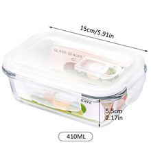 Load image into Gallery viewer, wuadua 410ML Glass Containers with Lids Airtight Lunch Containers