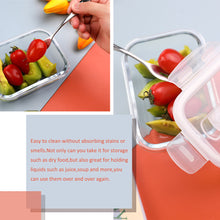 Load image into Gallery viewer, wuadua 410ML Glass Containers with Lids Airtight Lunch Containers