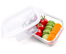 Load image into Gallery viewer, wuadua 410ML Glass Containers with Lids Airtight Lunch Containers