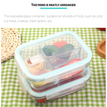 Load image into Gallery viewer, Wuadua 1040ML + 1040ML 3 Compartment Glass Meal Prep Containers Reusable
