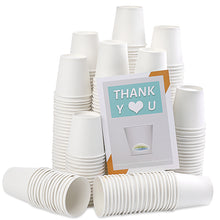 Load image into Gallery viewer, Wuadua 3 Oz Disposable Paper Coffee Cups 300 Pack White Paper Hot Cups
