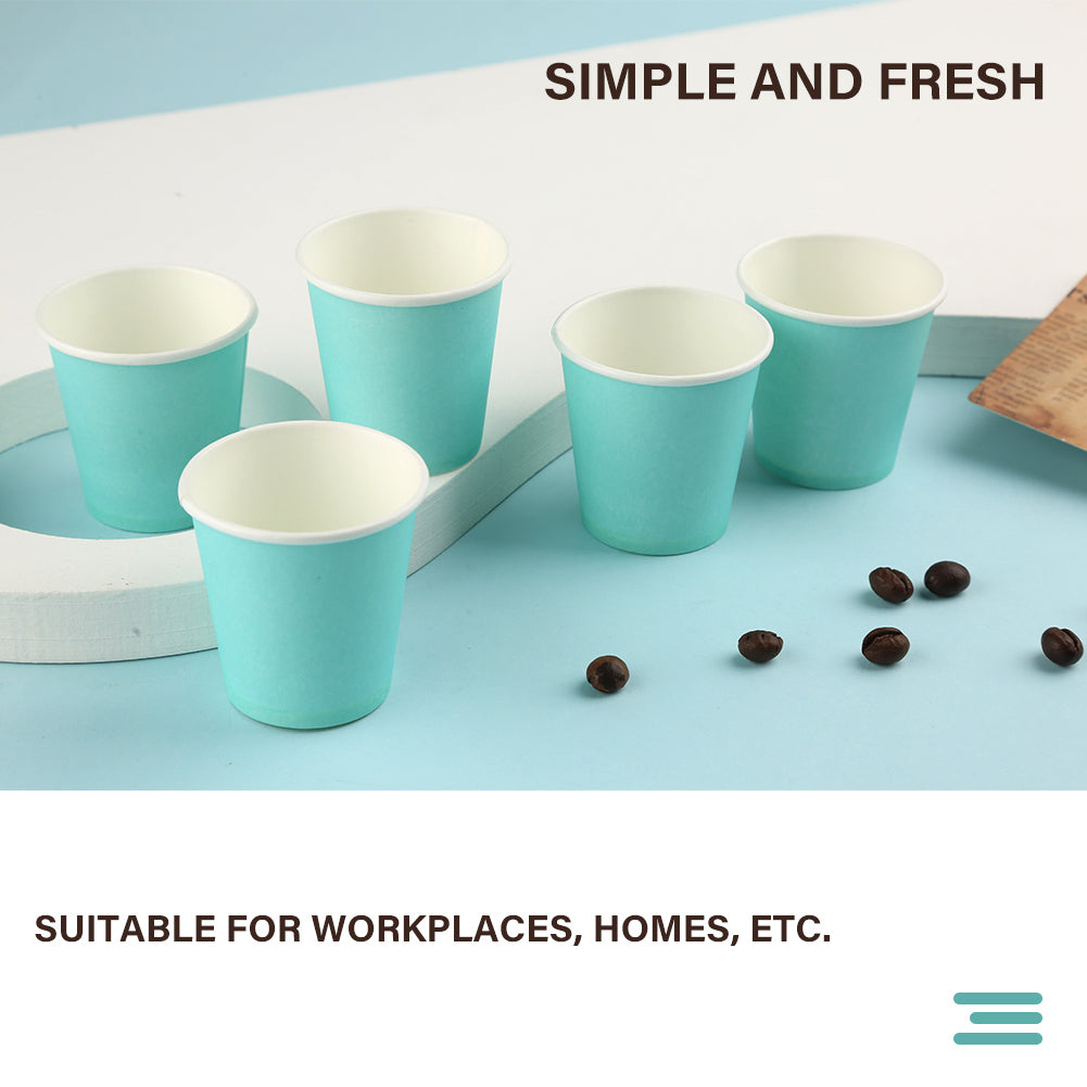 300 Pack Sky Blue 3Oz Disposable Paper Coffee Hot Cups  wuadua.com