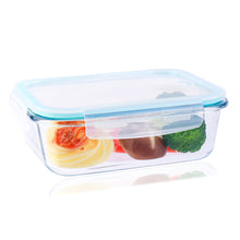 Load image into Gallery viewer, 700ML Wuadua Blue Glass Meal Prep Containers Reusable,Food Containers with Lids
