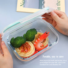 Load image into Gallery viewer, 700ML Wuadua Blue Glass Meal Prep Containers Reusable,Food Containers with Lids
