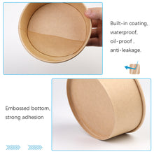 Load image into Gallery viewer, Wuadua 90 Pack 750ML Paper Salad Bowls No Lids
