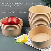 Load image into Gallery viewer, Wuadua 90 Pack 750ML Paper Salad Bowls No Lids
