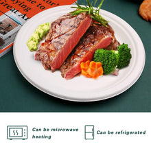 Load image into Gallery viewer, Wuadua 9 Inch Disposable Sugarcane Paper Plates [70-Pack]
