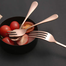 Load image into Gallery viewer, 24Pcs Stainless Steel Flatware Set Color	Rose Gold

