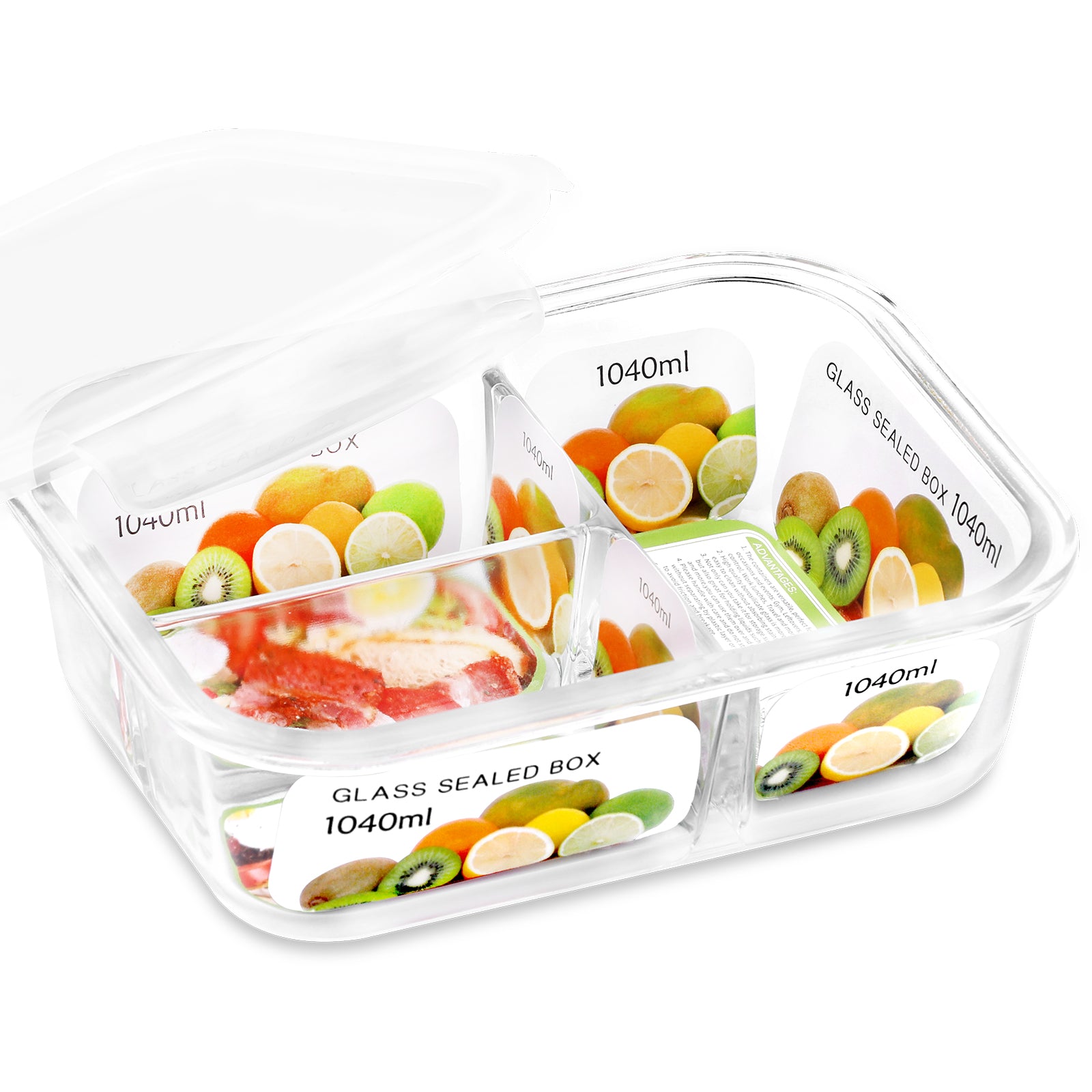 410 ml + 1040 ml Glass Meal Prep Containers Reusable wholesale online  cheap,Food Containers with Lids Airtight,Glass Lunch Containers for Office  Workers,Glass Food Storage –