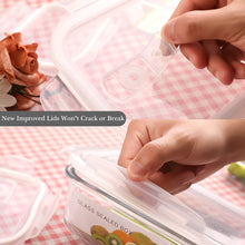Load image into Gallery viewer, wuadua 2 Pack (410ML+1040ML) Glass Containers with Lids Airtight Lunch Containers
